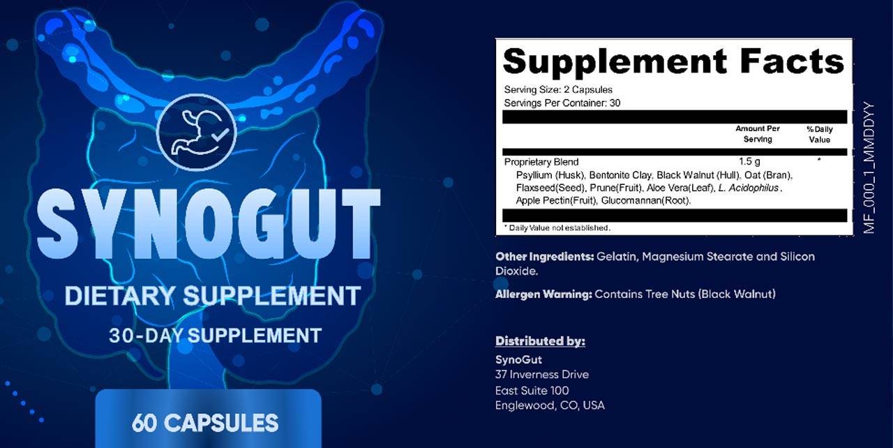 SynoGut Supplement Facts